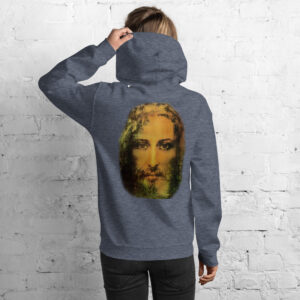 face of jesus women's hoodie