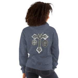 pardon crucifix women's hoodie