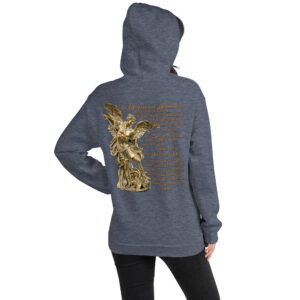 st michael archangel with prayer women's hoodie
