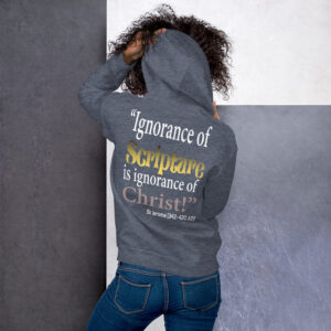 ignorance of scripture st jerome women's hoodie