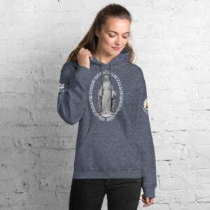 miraculous medal (coloured hearts) women's hoodie