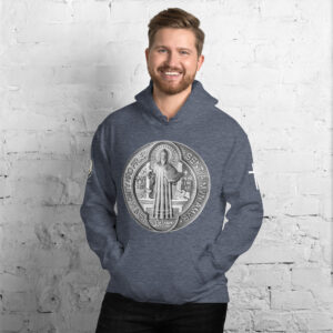 st benedict medal men's hoodie