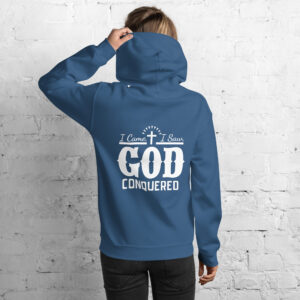 i came i saw god conquered women's christian hoodie product