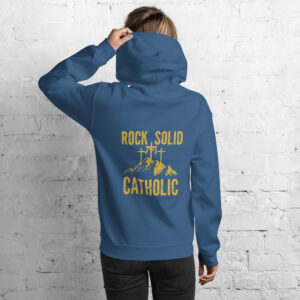 rock solid catholic women's hoodie