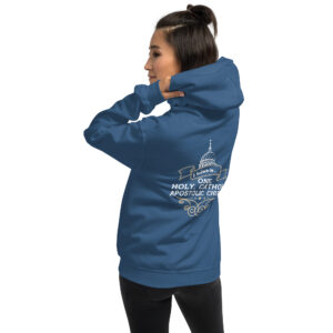 i believe in one, holy, catholic and apostolic church. women's hoodie