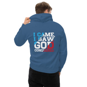 i came, i saw, god conquered ! men's hoodie