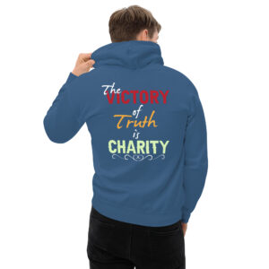 victory of truth is charity men's hoodie