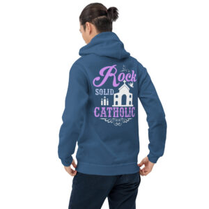 rock solid catholic men's hoodie