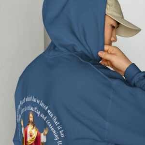sacred heart of jesus st margaret mary 1675 men's hoodie