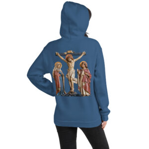crucifixion scene women's hoodie