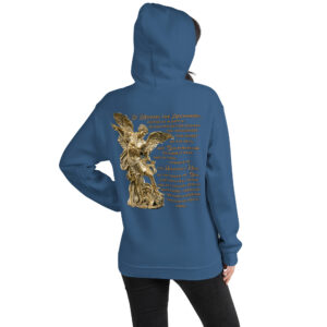 st michael archangel with prayer women's hoodie
