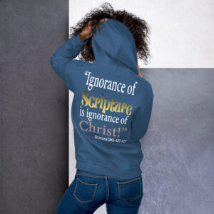 ignorance of scripture st jerome women's hoodie