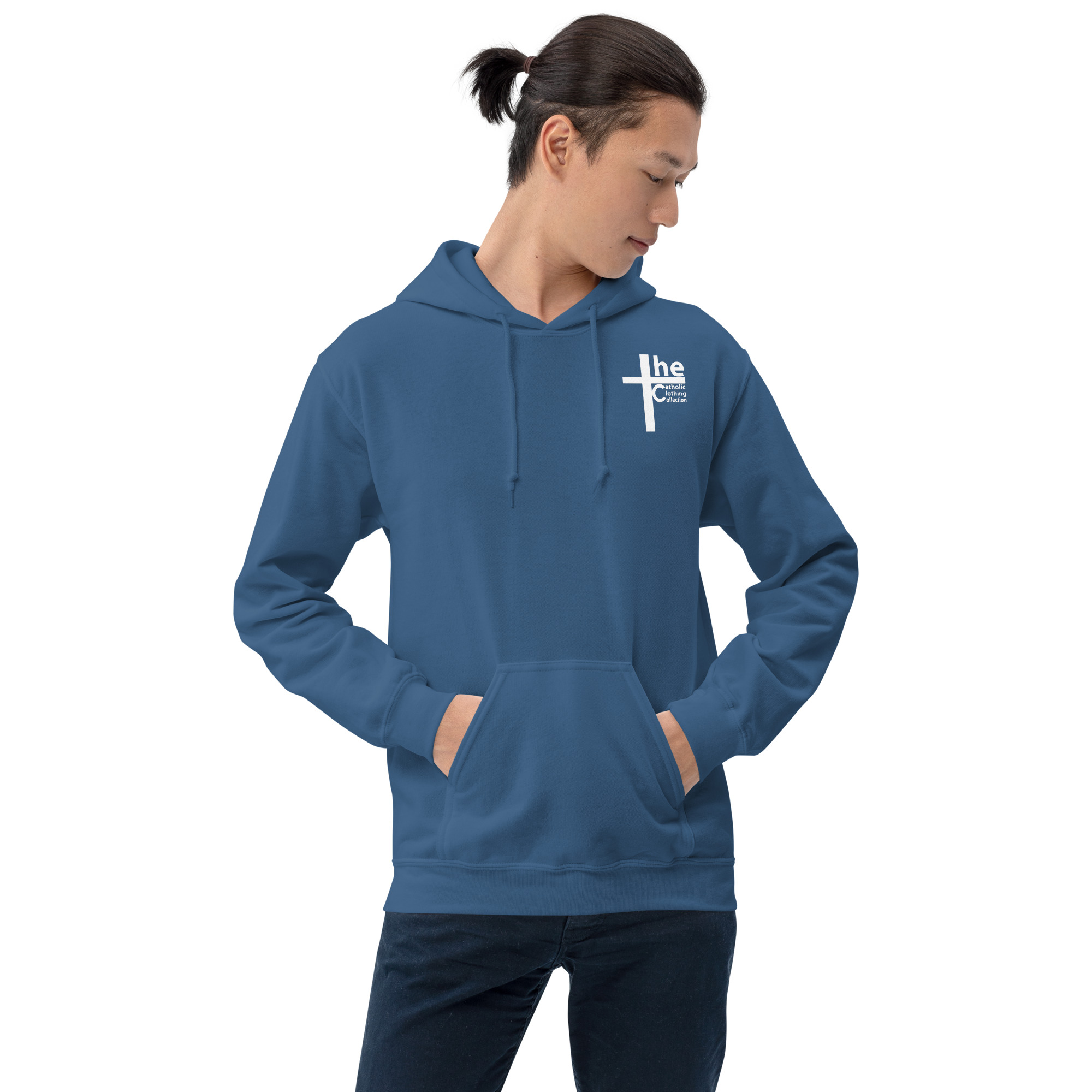 rock solid catholic men's hoodie rock solid catholic men's hoodie