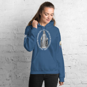 miraculous medal (coloured hearts) women's hoodie