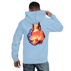 sacred heart of jesus men's hoodie