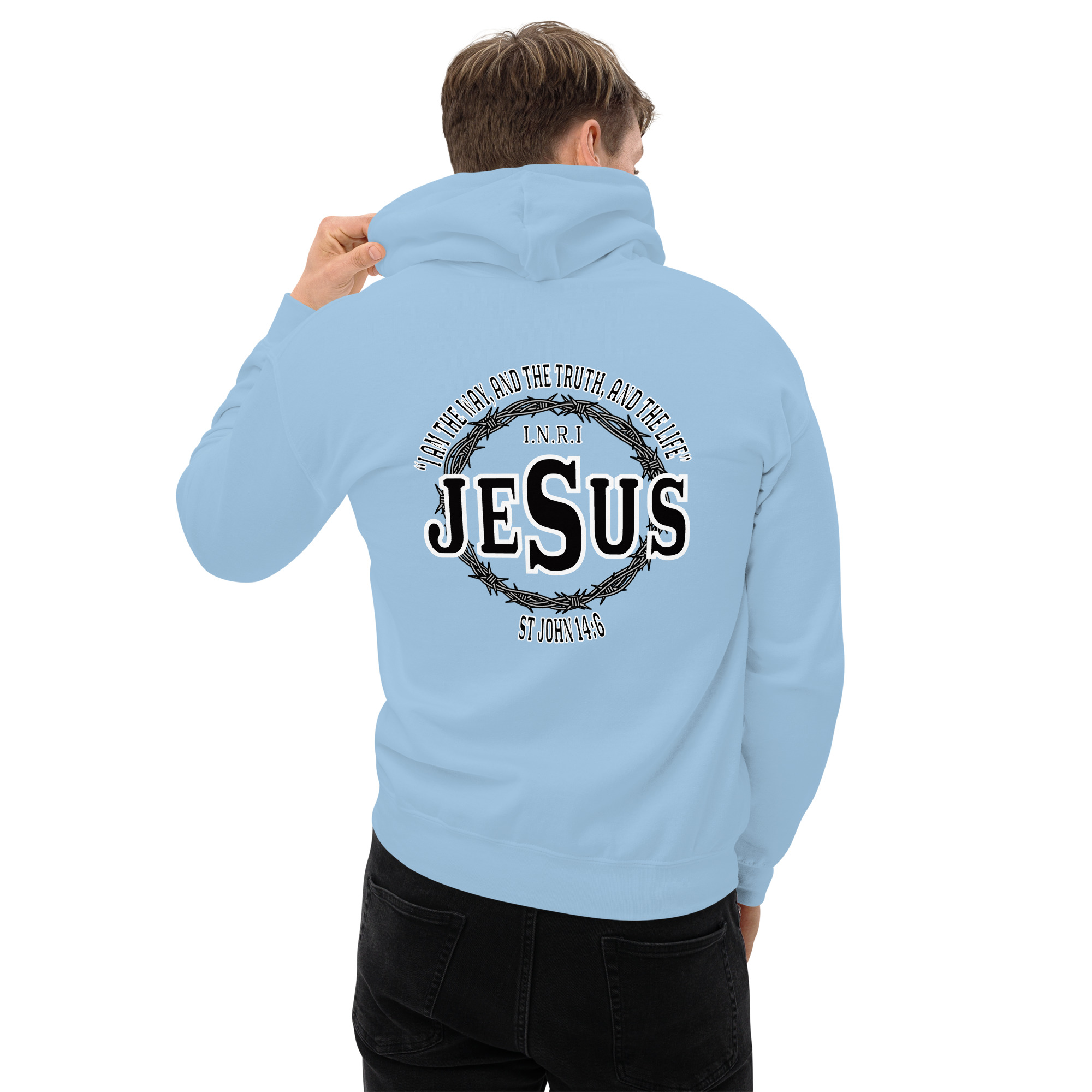 i am the way, the truth and the life (lighter hoodies) men's hoodie i am the way, the truth and the life (lighter hoodies) men's hoodie
