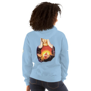 sacred heart of jesus and immaculate heart of mary women's hoodie
