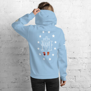 miraculous medal (coloured hearts) women's hoodie