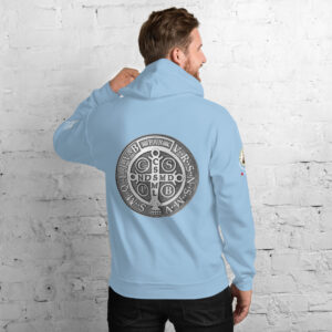 st benedict medal men's hoodie