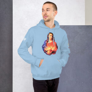 sacred heart of jesus and immaculate heart of mary men's hoodie