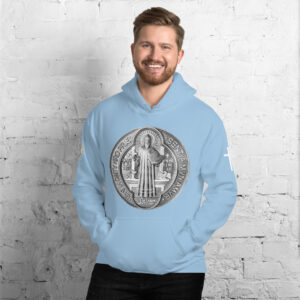 st benedict medal men's hoodie