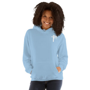 face of jesus on cross women's hoodie