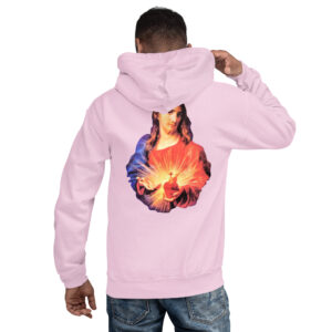 sacred heart of jesus men's hoodie