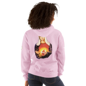 sacred heart of jesus and immaculate heart of mary women's hoodie