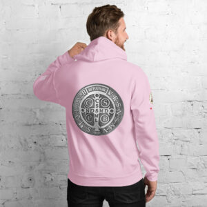 st benedict medal men's hoodie