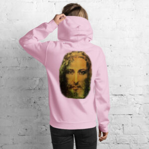 face of jesus women's hoodie