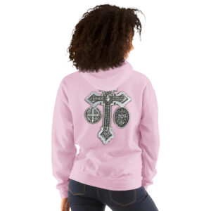 pardon crucifix women's hoodie