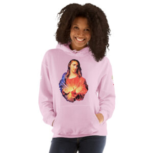 sacred heart of jesus and immaculate heart of mary women's hoodie