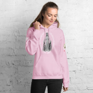 miraculous medal (coloured hearts) women's hoodie