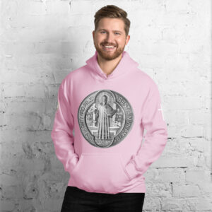 st benedict medal men's hoodie
