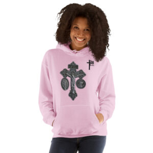 pardon crucifix women's hoodie