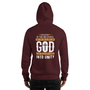 faith and love men's hoodie
