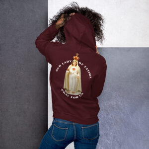 our lady of fatima pray for us women's hoodie