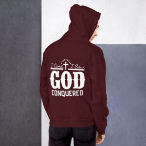 i came, i saw, god conquered men's hoodie
