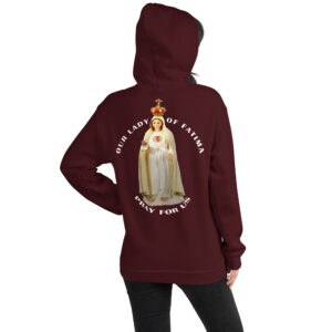 our lady of fatima pray for us women's hoodie