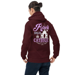 rock solid catholic men's hoodie