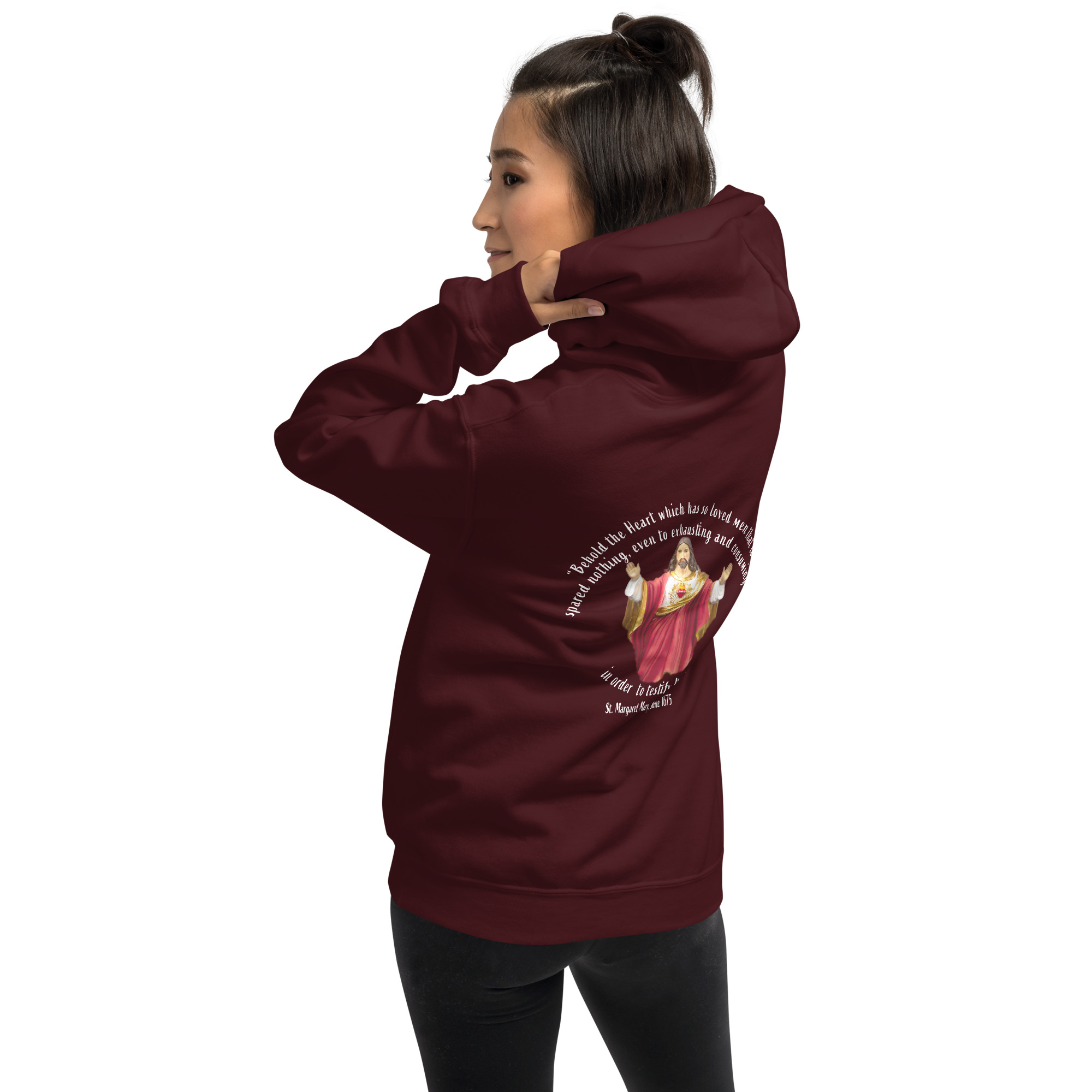 sacred heart of jesus st margaret mary 1675 women's hoodie sacred heart of jesus st margaret mary 1675 women's hoodie