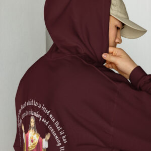 sacred heart of jesus st margaret mary 1675 men's hoodie