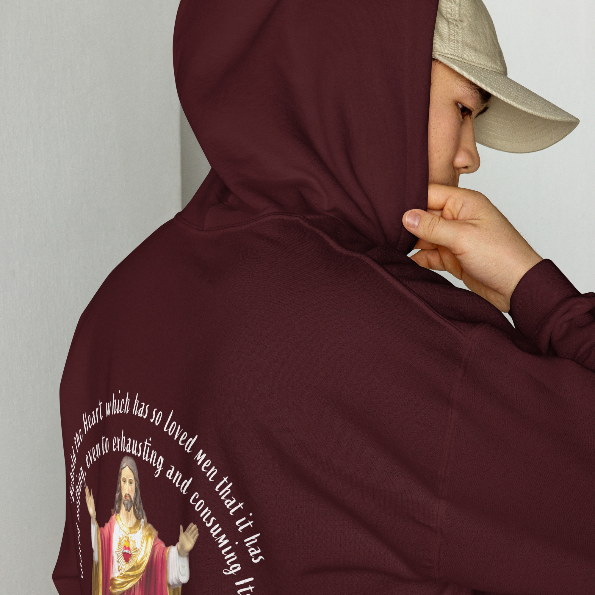 sacred heart of jesus st margaret mary 1675 men's hoodie sacred heart of jesus st margaret mary 1675 men's hoodie