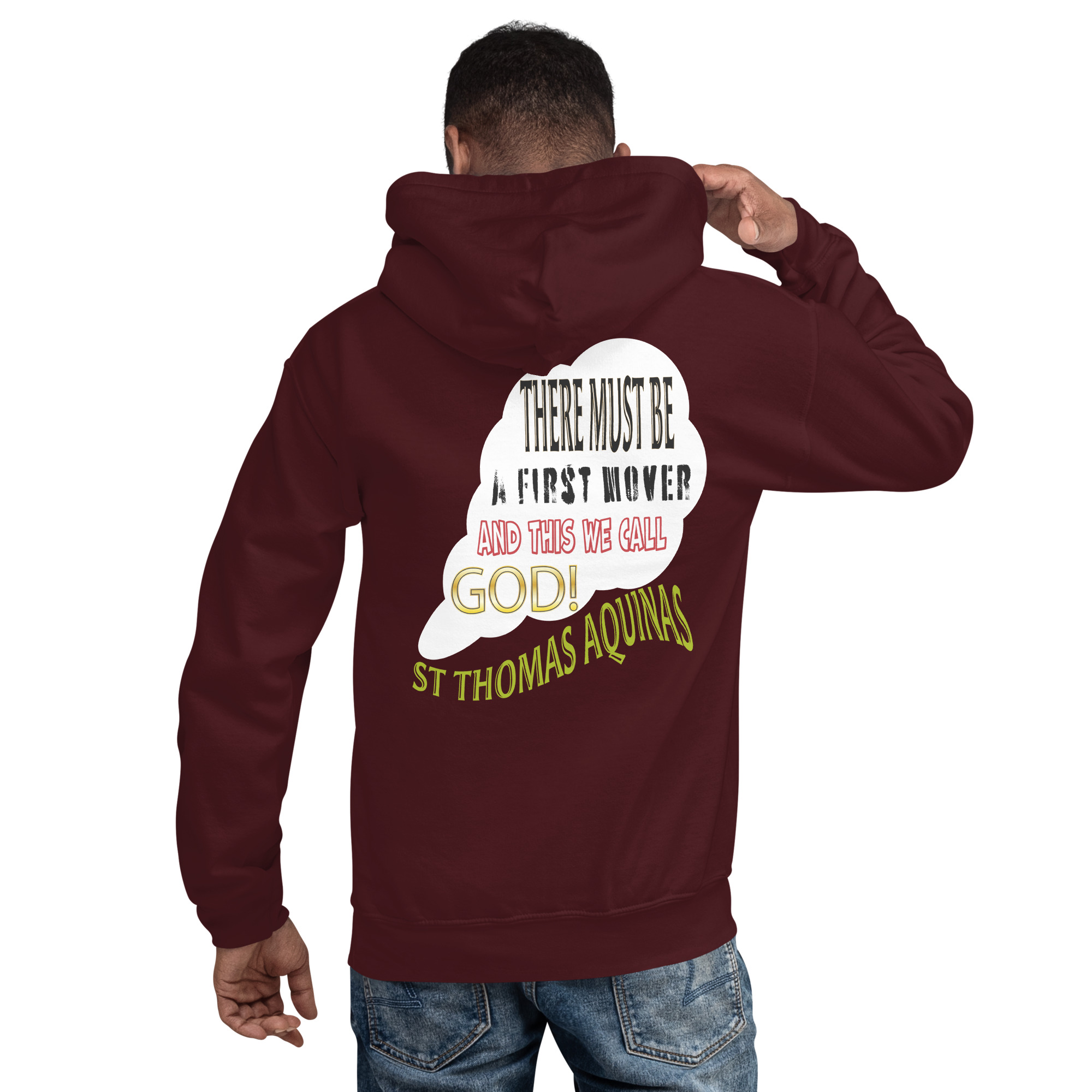 god as first mover by st thomas aquinas men's hoodie god as first mover by st thomas aquinas men's hoodie