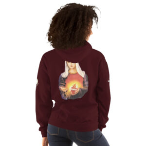 sacred heart of jesus and immaculate heart of mary women's hoodie