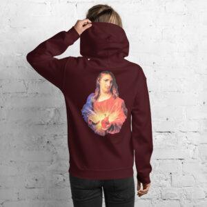 sacred heart of jesus women's hoodie