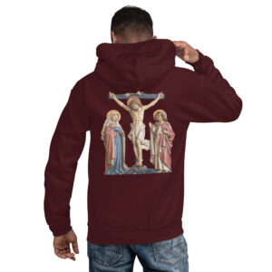 crucifixion scene men's hoodie