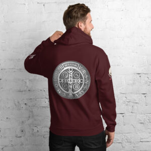 st benedict medal men's hoodie