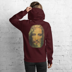 face of jesus women's hoodie