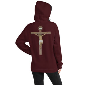 jesus crucified women's hoodie